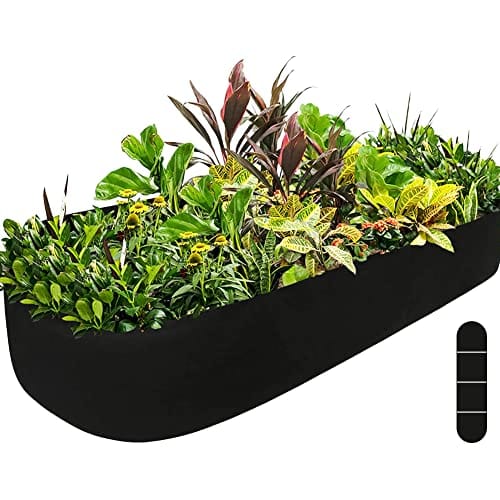 ikanboo Fabric Raised Garden Bed, Raised Planters for Outdoor Plants, Rectangle Garden Grow Bag for Herb Flower and Vegetables, 2 ft X 8 ft