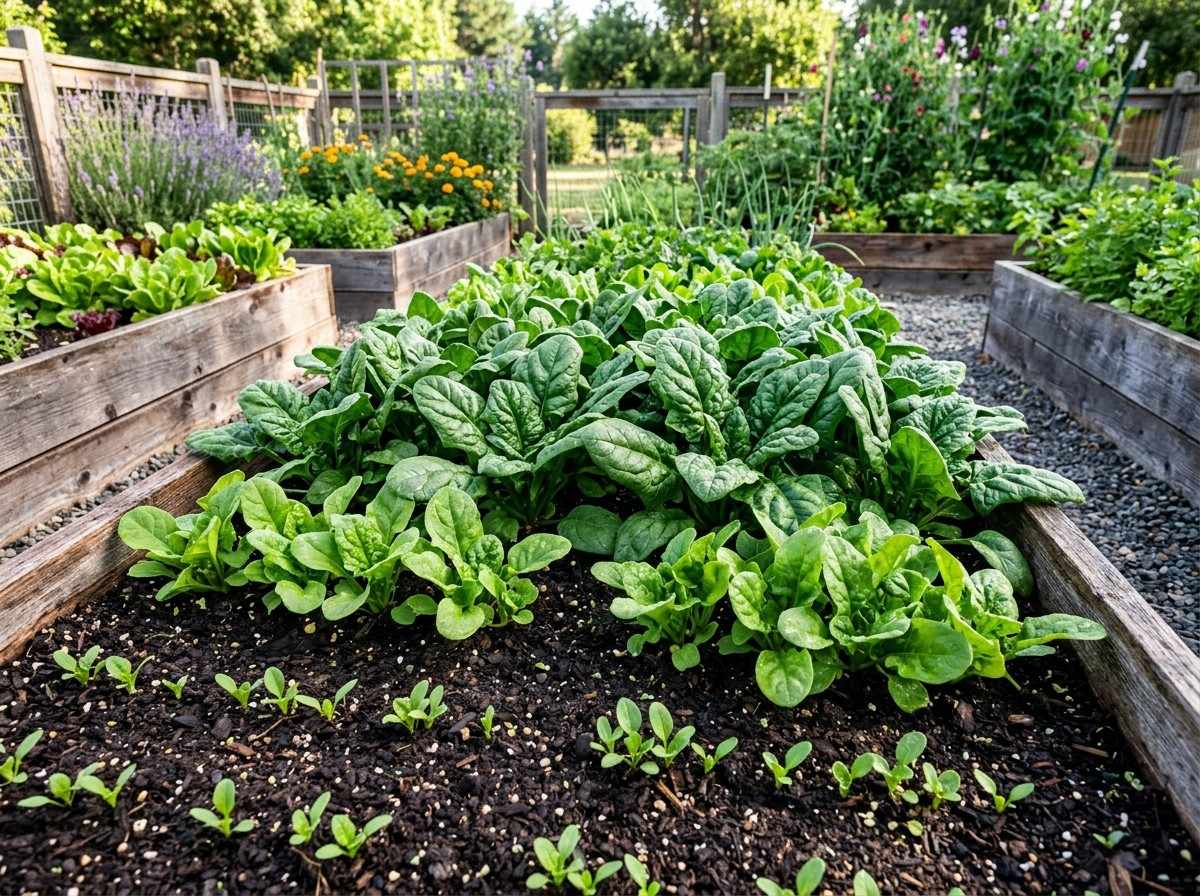 How Long Does Spinach Take to Grow from seed to harvest in a healthy backyard vegetable garden.