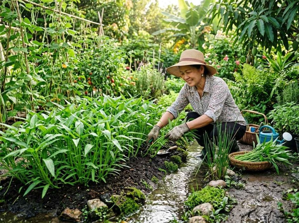 Beginner guide on How to Grow Water Spinach Kangkong in containers or raised beds