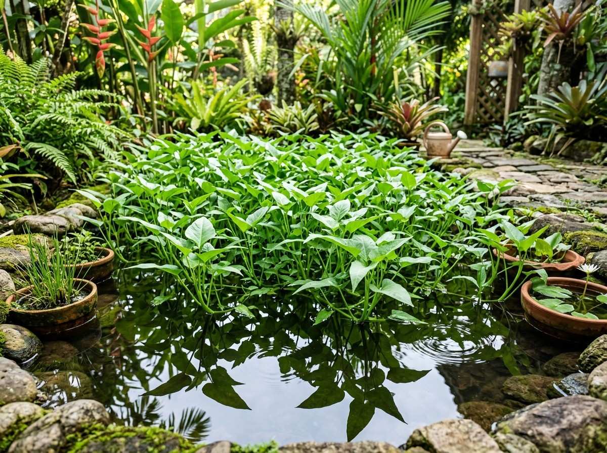 How to Grow Water Spinach Kangkong with lush green leaves ready for harvest