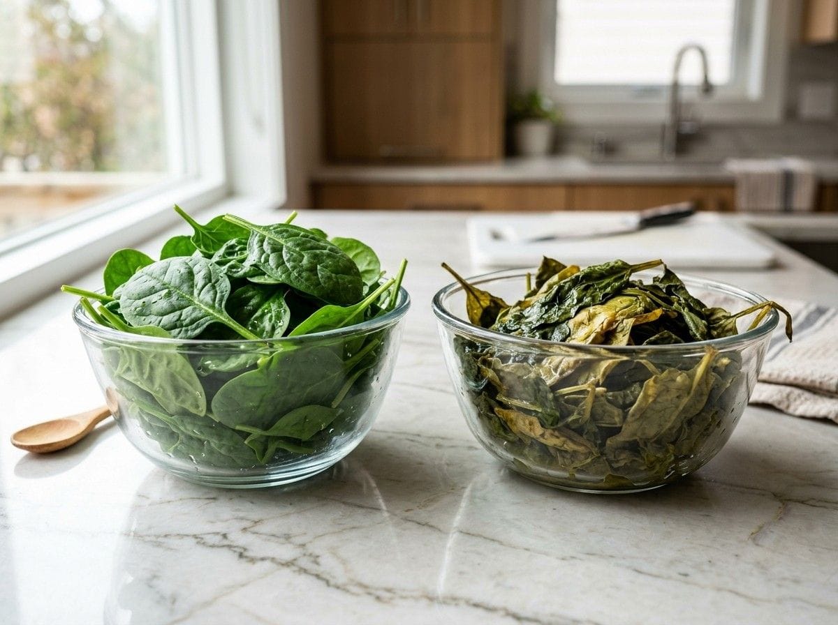 How to Know When Spinach is Bad by identifying mold, soft leaves, and loss of freshness.