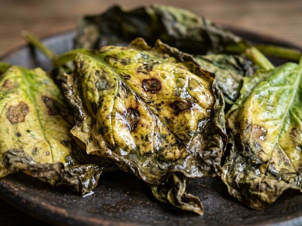 How to Know When Spinach is Bad with wilted, discolored leaves and signs of spoilage.