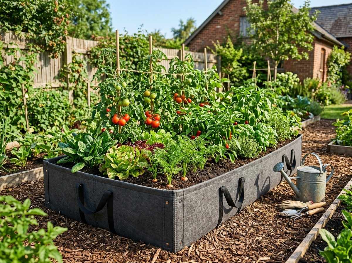 Raised Fabric Garden Bed