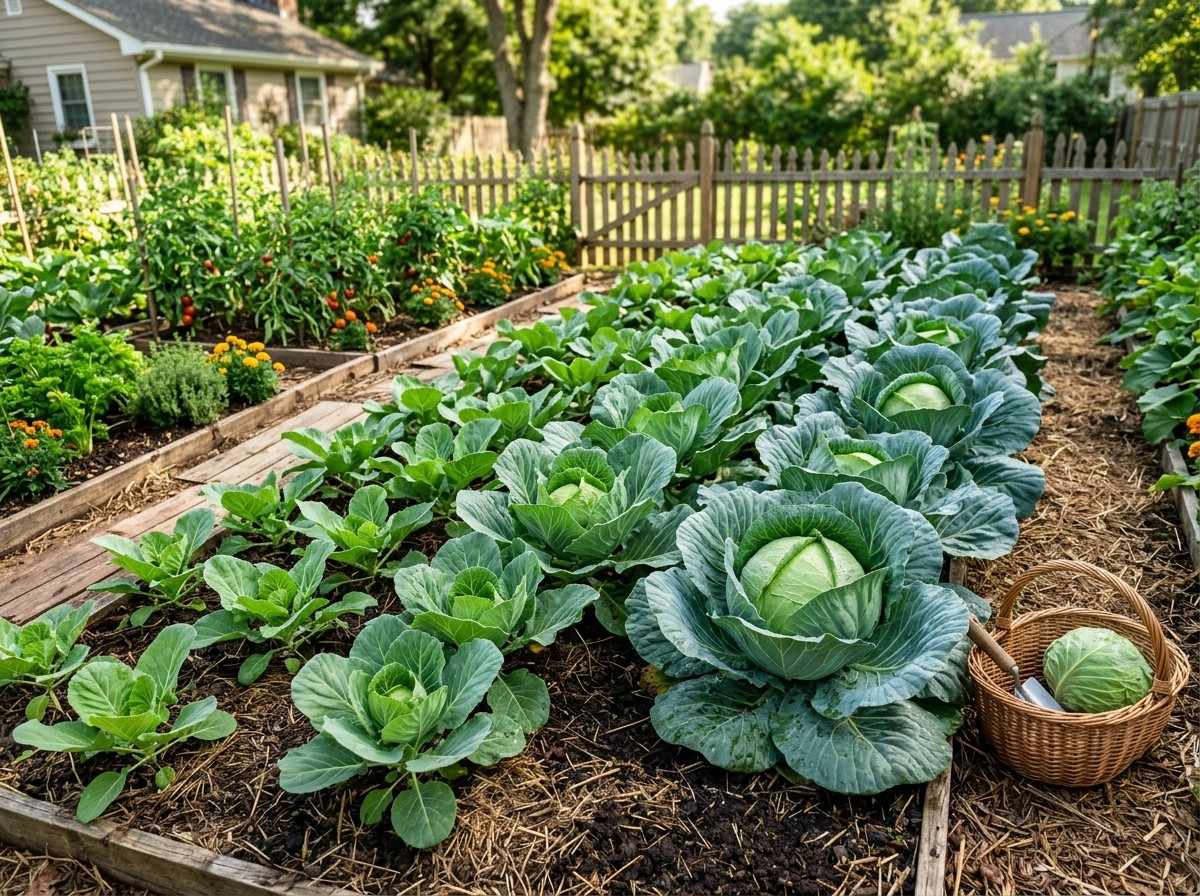 When to Harvest Cabbage by cutting fully formed cabbage heads at the ideal stage for the best quality.