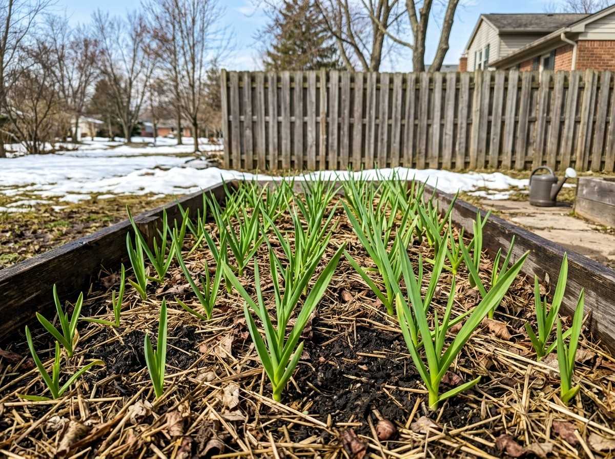 When to Plant Garlic in Michigan with the ideal fall planting time for healthy garlic bulb development.