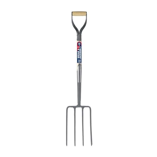 Spear & Jackson Neverbend Professional Digging Fork – Heavy-Duty Forged Carbon Steel Garden Fork for Tough Soil and Cultivation