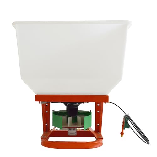 Yokoma Seed Fertilizer Spreader Electric Broadcast Spreader ATV Tractor Front Electric Fertilizer Spreader Machine 265LB Capacity 21.5