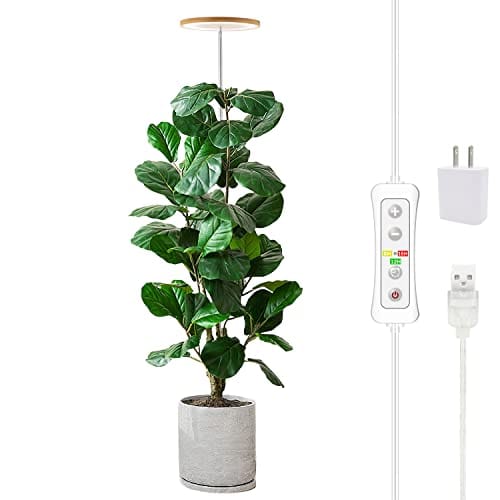 yadoker Plant Grow Light, LED Growing Light Full Spectrum for Indoor Plants,Height Adjustable, Automatic Timer, 5V Low Safe Voltage,Idea for Large Plant Light