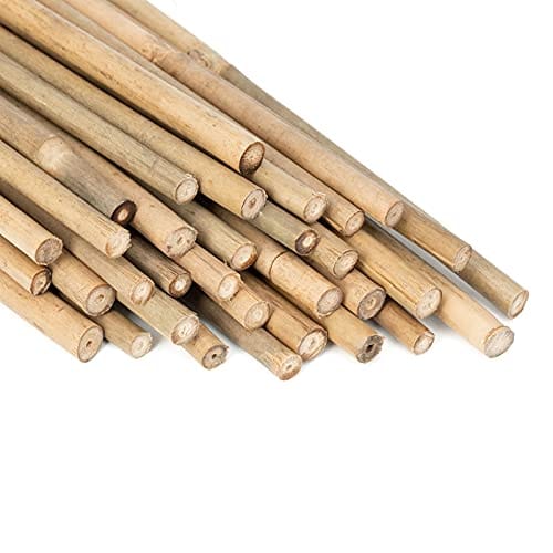 GAGINANG Plant Stakes Natural Garden Bamboo Sticks for Indoor and Outdoor, 20pcs for Tomatoes, Beans, Potted Plants - 18 inches