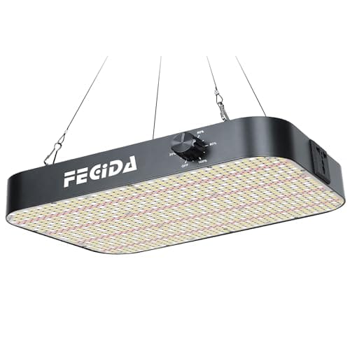 FECiDA 1300W Equivalent LED Grow Light, 130 Watt Power Draw, Full Spectrum Grow Lights for Indoor Plants, 2x2 Grow Tent Light for All Growth Stages, 0–100% Dimmable, Daisy Chain, Quiet Cooling Fan
