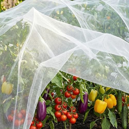 4FT x 10FT Garden Netting Ultra Fine Mesh Netting Plant Cover Insect Bird Netting Barrier for Garden Row Cover for Raised Beds/Greenhouse Vegetables Fruits Flowers Trees