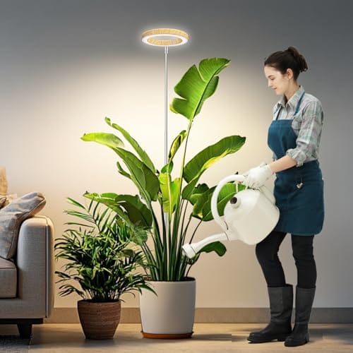 Kullsinss Grow Lights for Indoor Plants, Full Spectrum Plant Lights for Indoor Growing with 6/12/16H Timer, 3 Color Modes, 5 Brightness, 10
