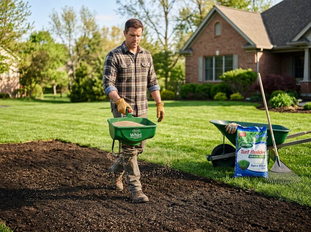 Grass Seed With Spreader