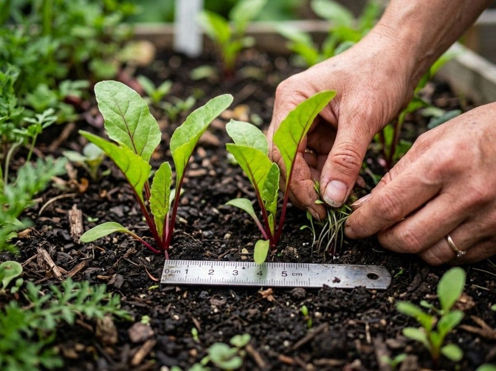 How Far Apart to Plant Beets with the correct spacing between healthy beet plants for strong root development.