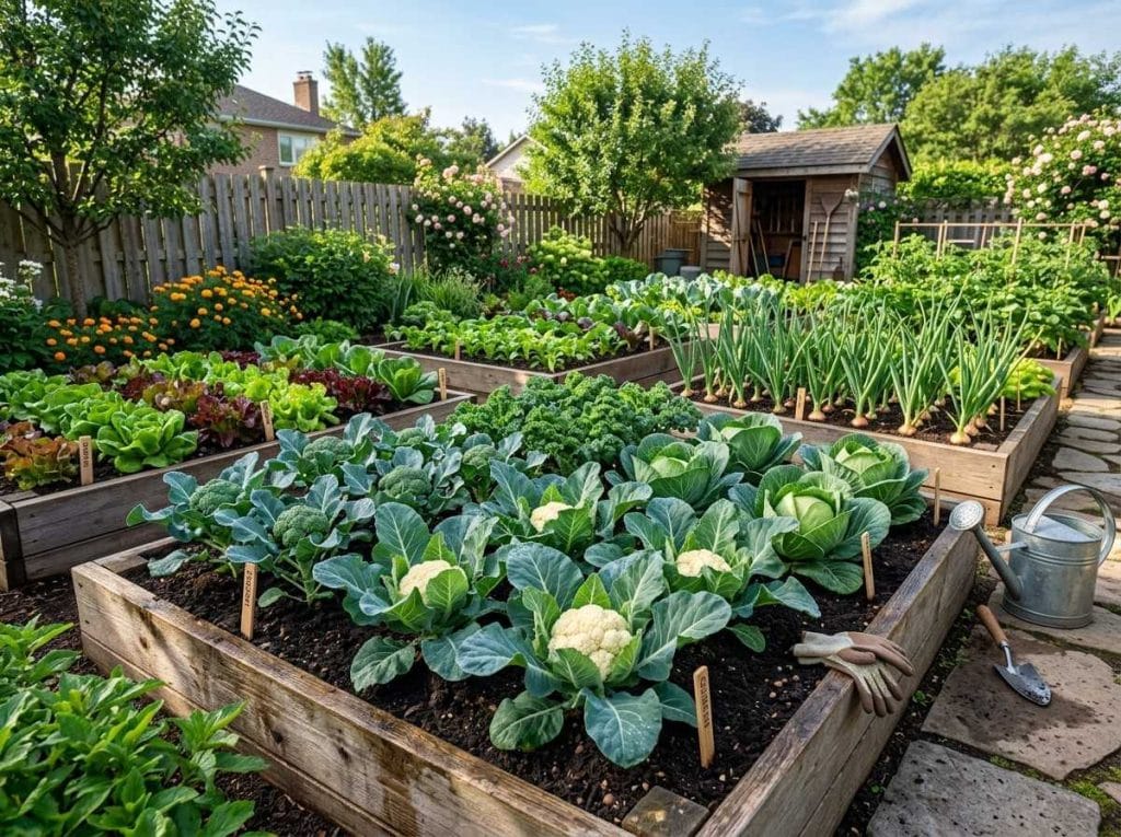 How Far Apart to Plant Cauliflower illustrating ideal plant spacing for healthy growth and large cauliflower heads.