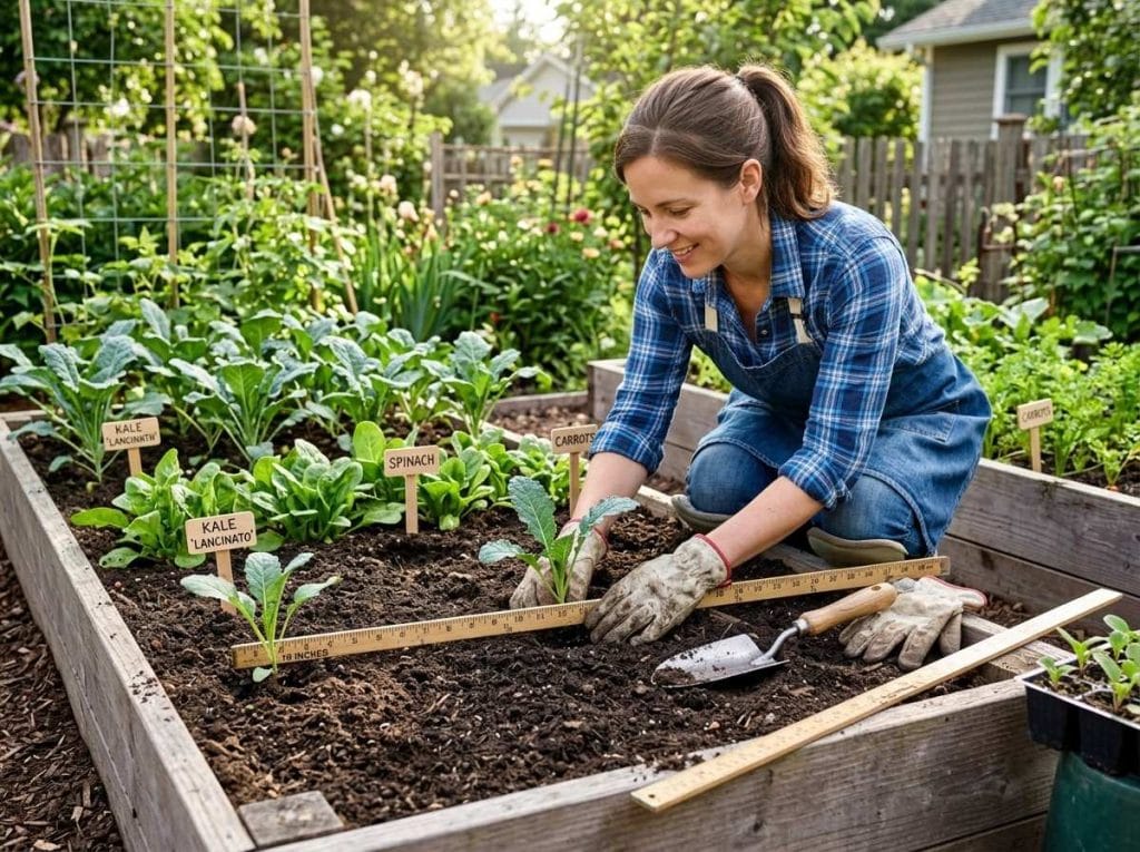 How Far Apart to Plant Kale with the correct spacing between healthy kale plants for strong growth and airflow.