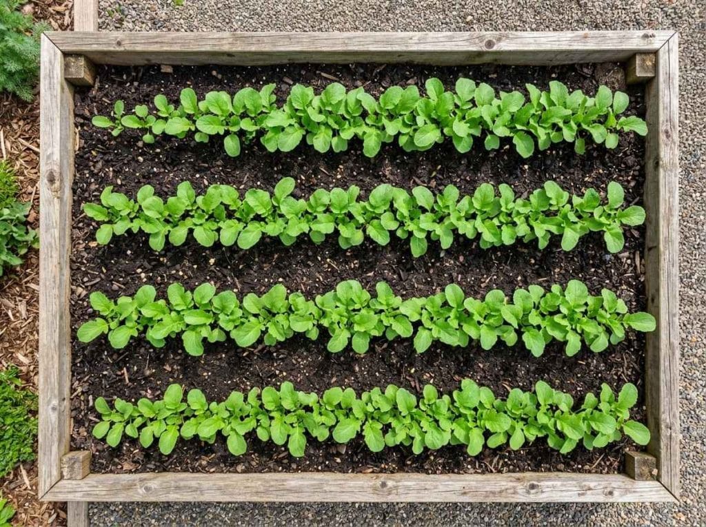 How Far Apart to Plant Radishes with the correct spacing between healthy radish plants for strong root development.