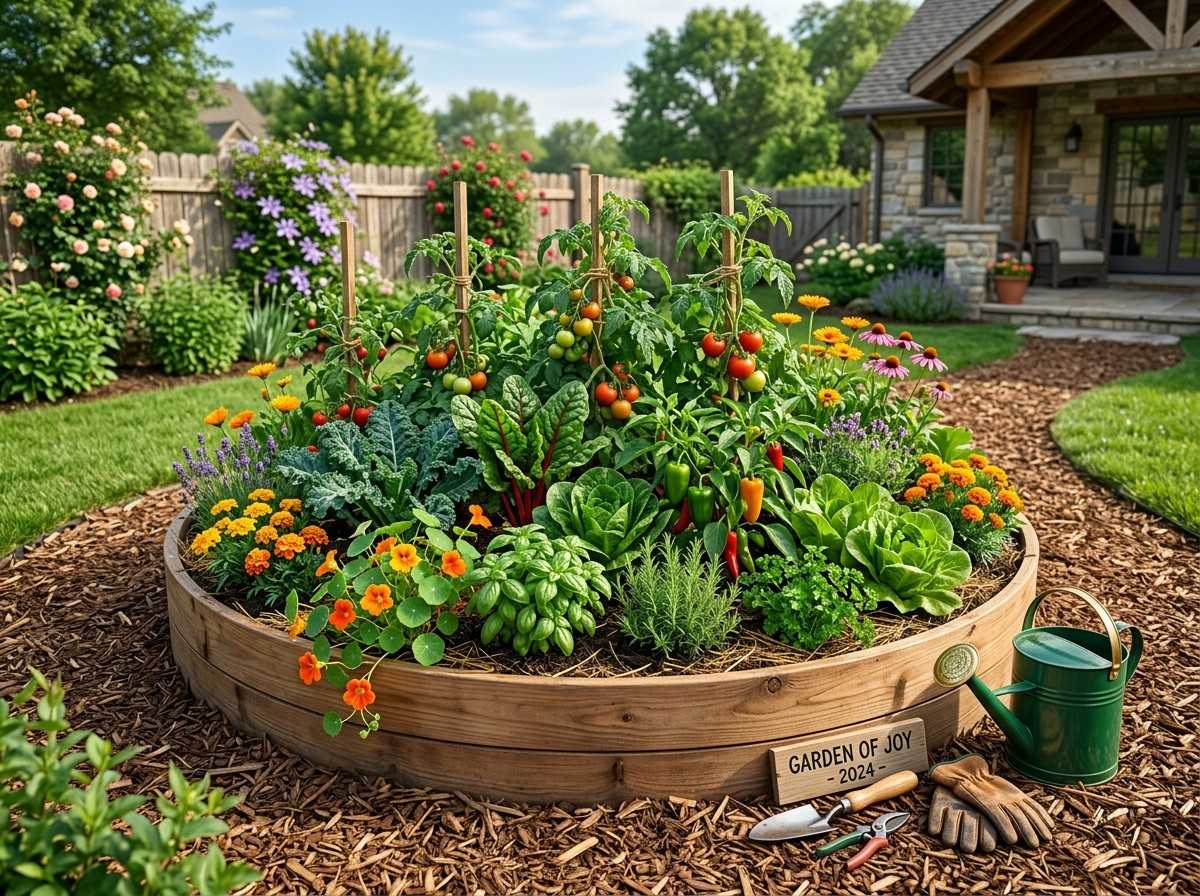 Raised Circular Garden Beds