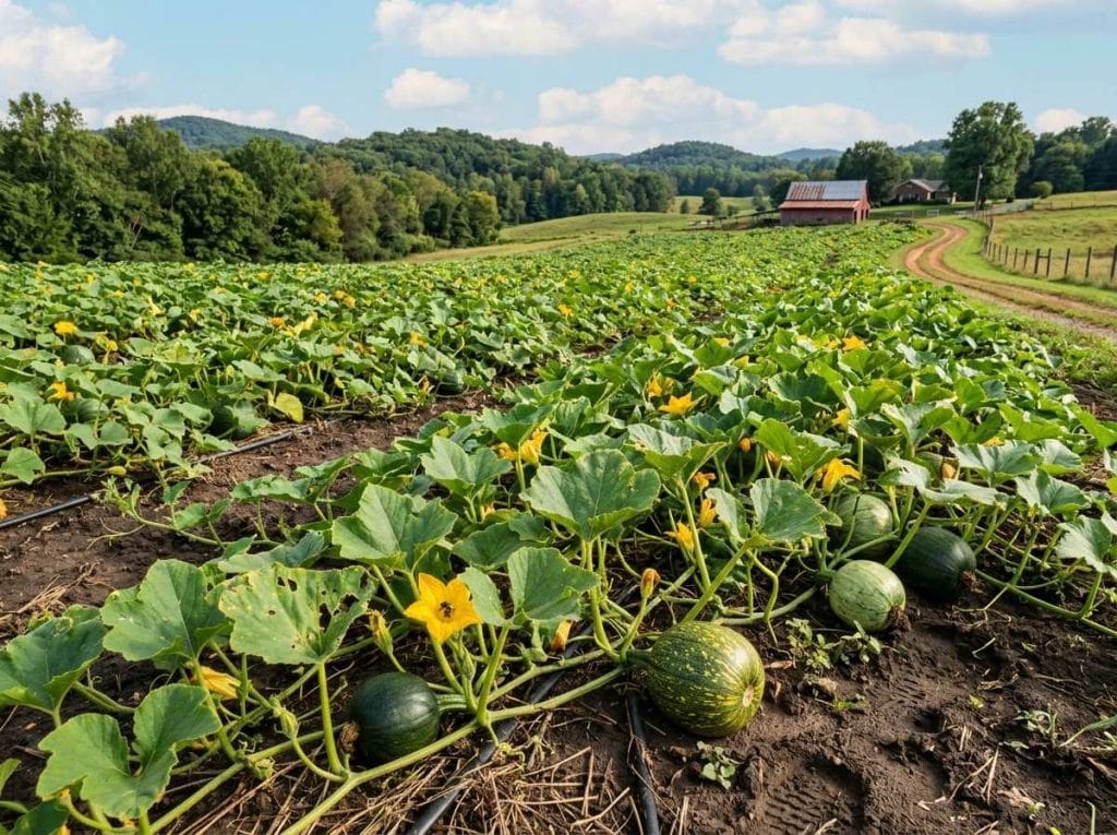 When to Plant Pumpkins in NC showing pumpkin seeds being planted in warm, fertile garden soil.