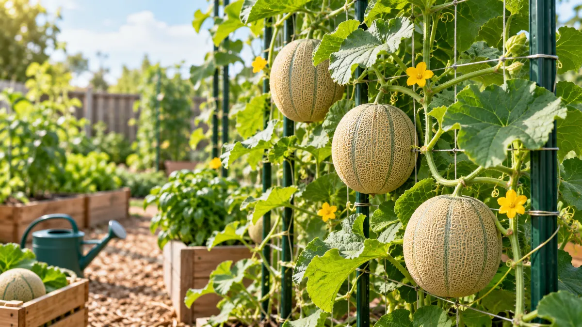 How to Grow Cantaloupe Vertically: Save Space in Your Garden